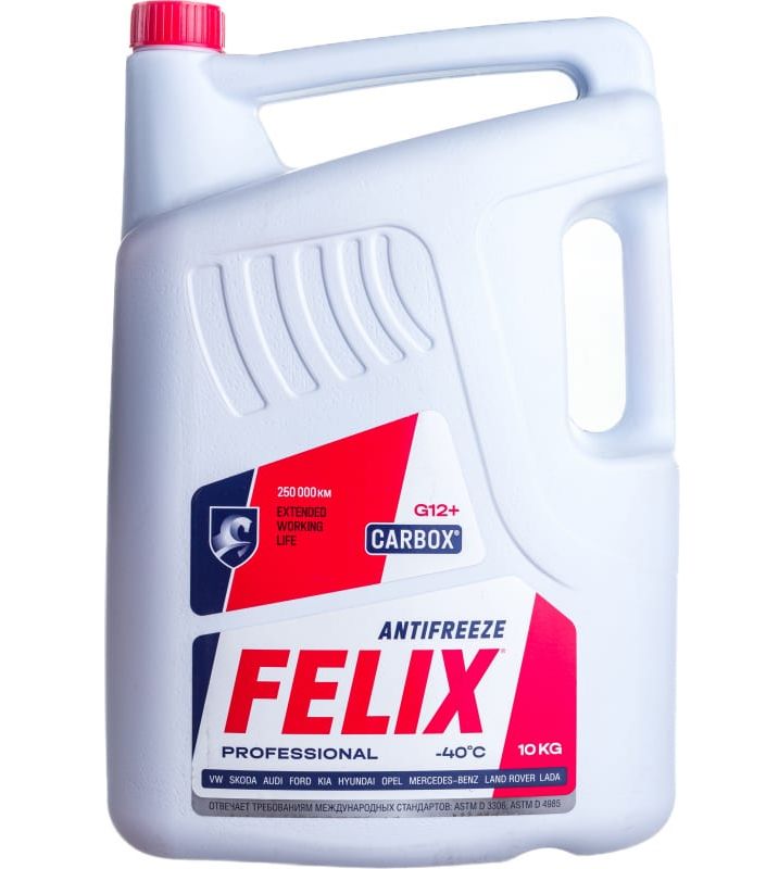 Антифриз Felix Carbox G12+ красный, 10кг