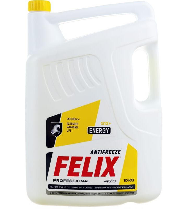 Антифриз Felix Energy G12+, желтый, 10кг