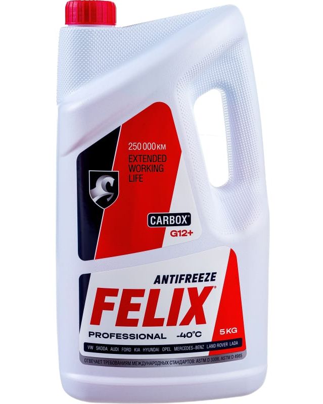 Антифриз Felix Carbox G12+, красный, 5кг