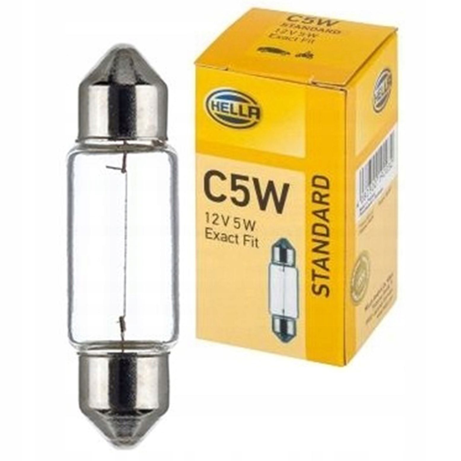 Лампа галогенная C5W 12V 5W 36мм Hella 8GM002092121