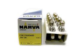 Лампа галогенная C5W 24V 5W 31мм NARVA Standard