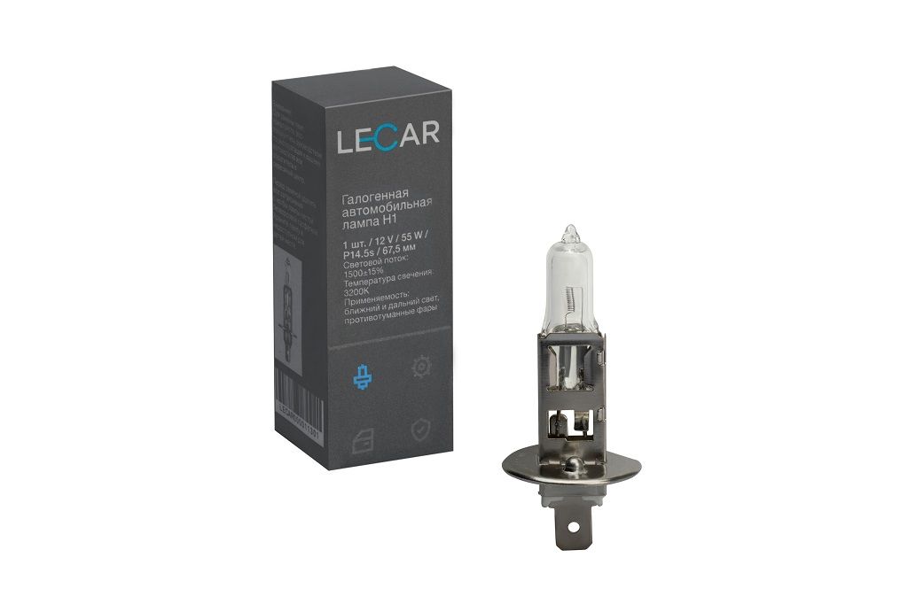 Лампа галогенная H1 12V 55W Lecar
