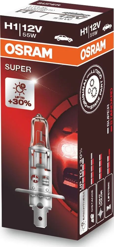Лампа галогенная H1 55W 12V +30% Osram 64150SUP