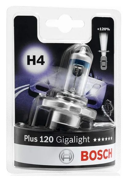 Лампа галогенная H4 60/55W 12V Bosch Gigalight Plus 120% 1987301109