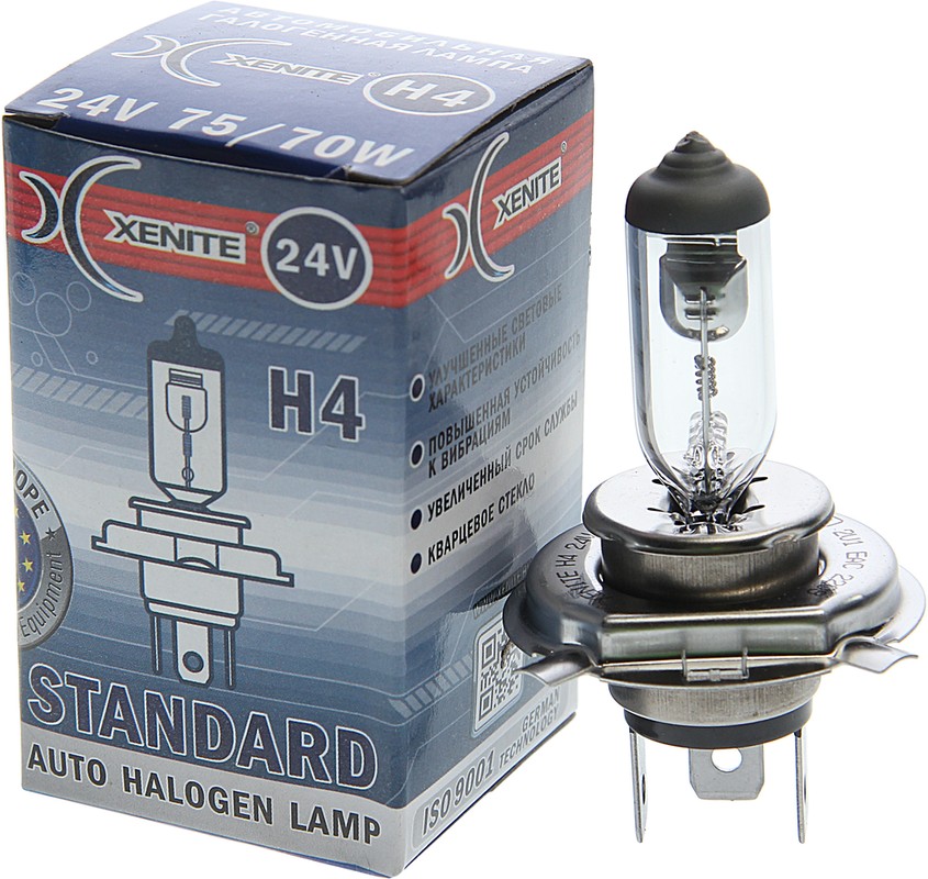 Лампа галогенная H4 75/70W 24V Xenite 1007064