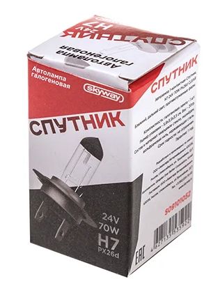 Лампа галогенная H7 24V 70W Спутник Skyway S09101052