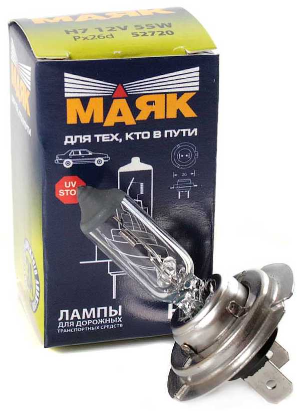 Лампа галогенная H7 55W 12V Маяк 82720UL