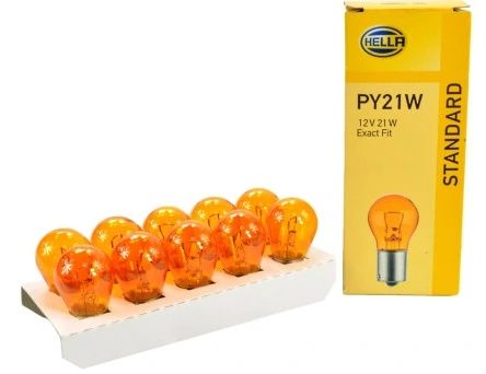 Лампа галогенная PY21W 12V 21W Hella 8GA006841121