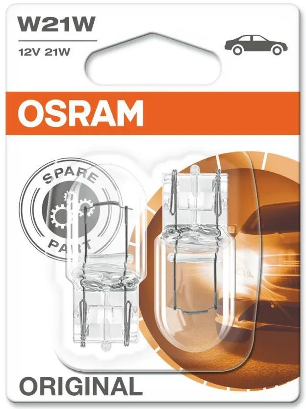 Лампа галогенная W21W 12V Osram 750502B, блистер 2шт