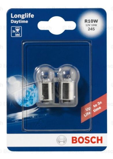 Лампа R10W 10W 12V Bosch Longlife Daytime 1987301059, к-т 2шт