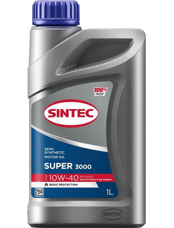 Масло моторное п/синт. Sintec Super 3000 10W40, 1л