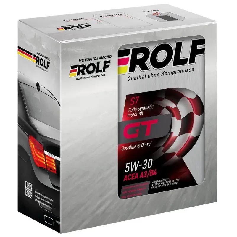 Масло моторное ROLF GT 5W30 A3/B4 SL/CF (акция 4л + 1л)