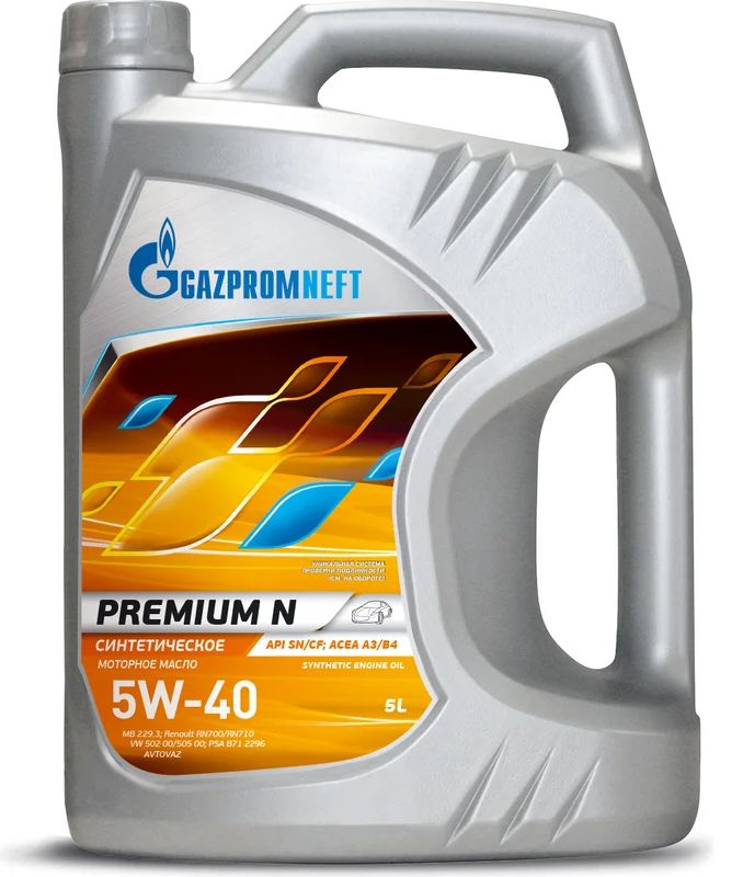 Масло моторное синт. Gazpromneft Premium N 5W40, 5л
