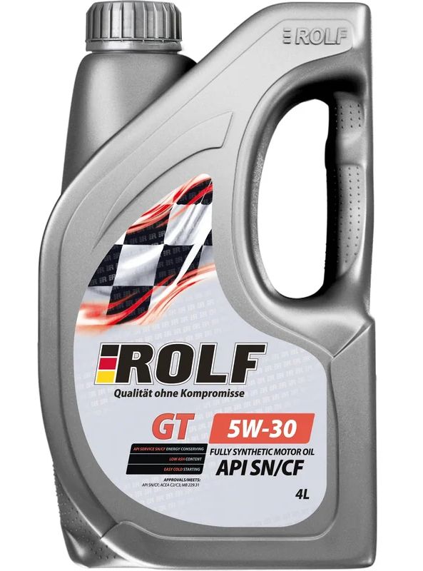 Масло моторное синт. ROLF GT 5W30, пластик, 4л