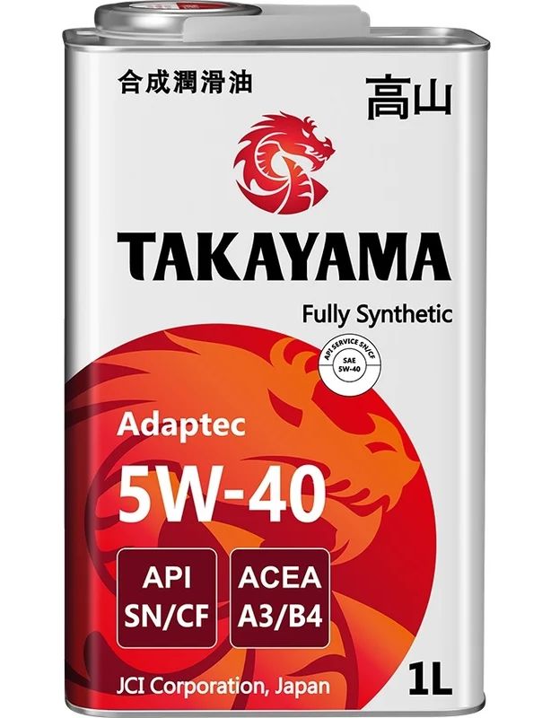 Масло моторное синт. Takayama Adaptec 5W40 A3/B4, 1л
