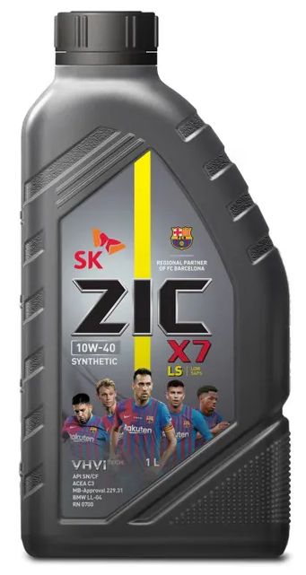 Масло моторное синт. ZIC X7 LS 10W40, 1л