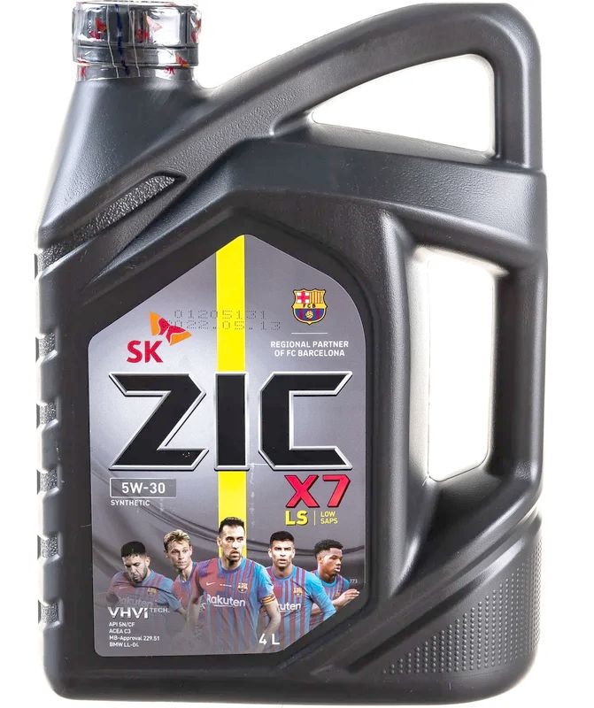 Масло моторное синт. ZIC X7 LS 5W30, 4л
