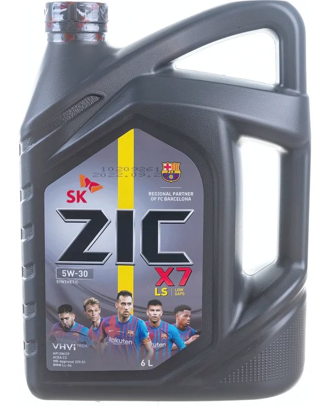 Масло моторное синт. ZIC X7 LS 5W30, 6л