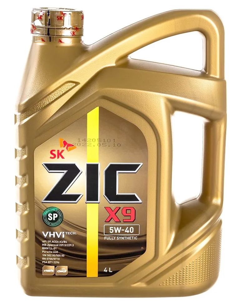 Масло моторное синт. ZIC X9 5W40, 4л