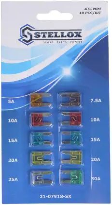 Набор предохранителей 5-30A mini Stellox 2107918SX, 10шт