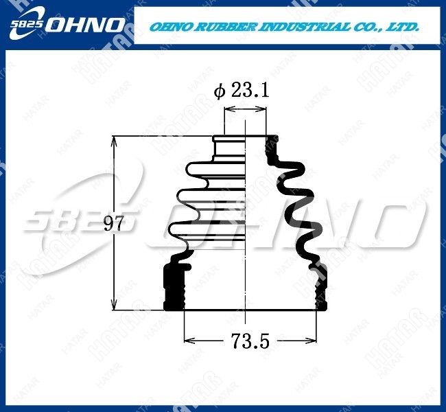 Пыльник ШРУСа внутренний трипоидный Nissan X-Trail T31 (АКПП) OHNO FB2215